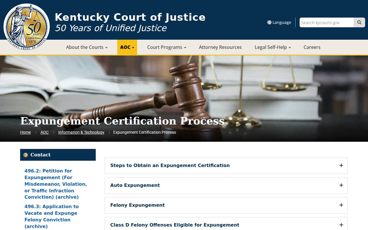 Guthrie criminal records and Kentucky expungement information