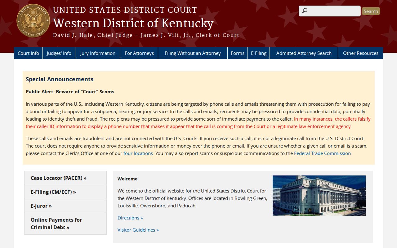 Western District federal court for Todd County criminal cases