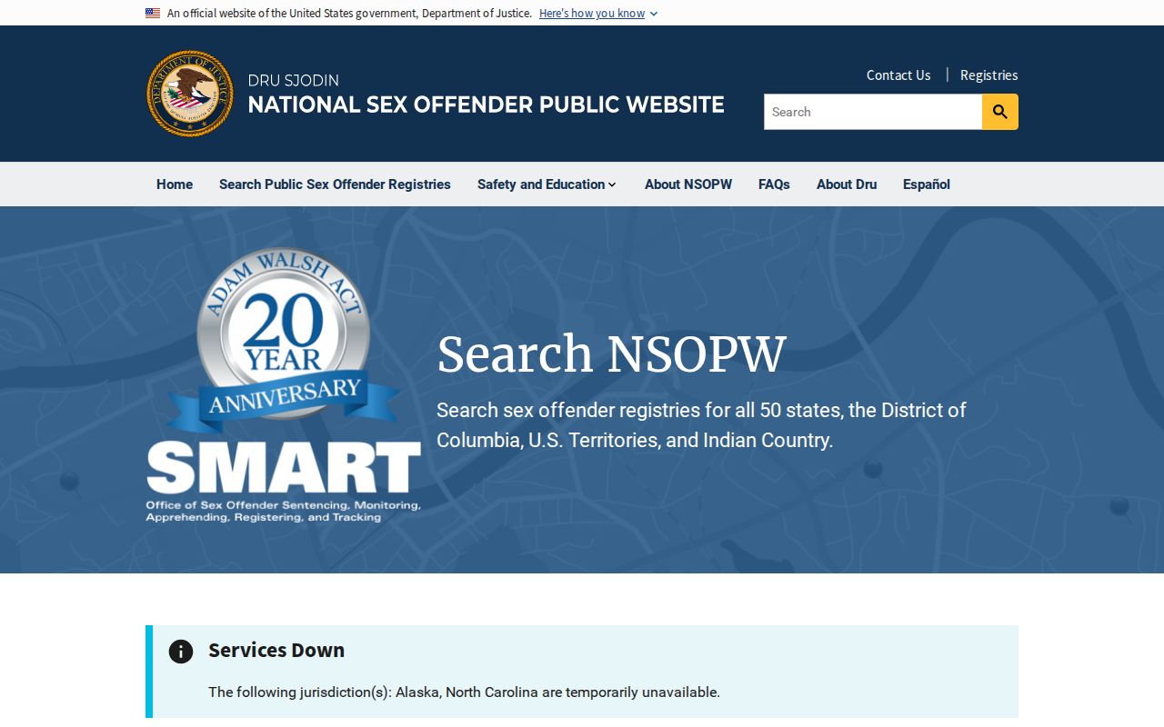National registry search for Todd County and the Tennessee border
